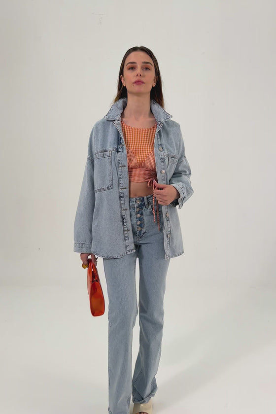 Chemise en jean oversize