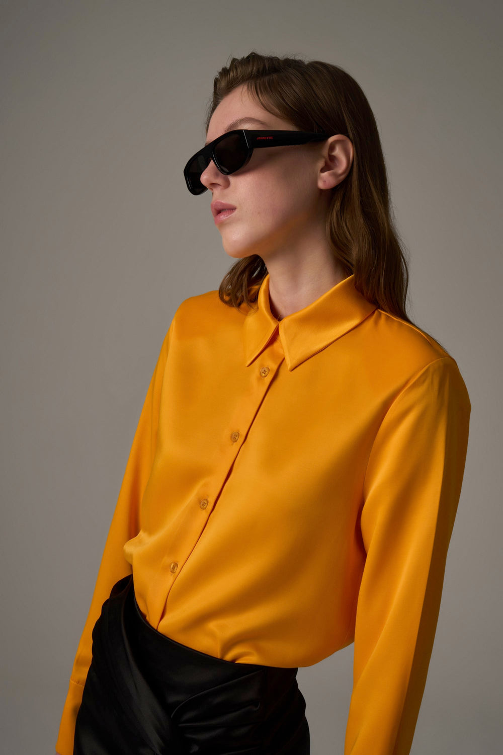 Satin Shirt - Orange