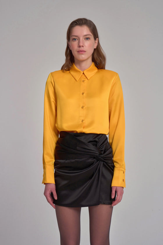 Satin Shirt - Orange