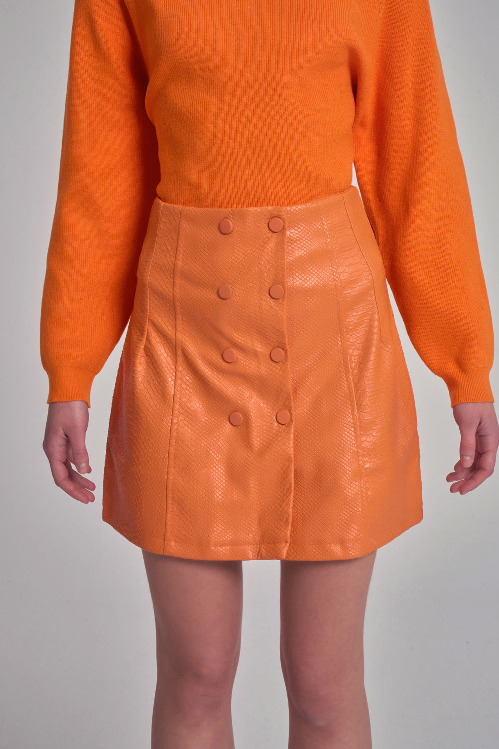 Pu Stick Leather Skirt