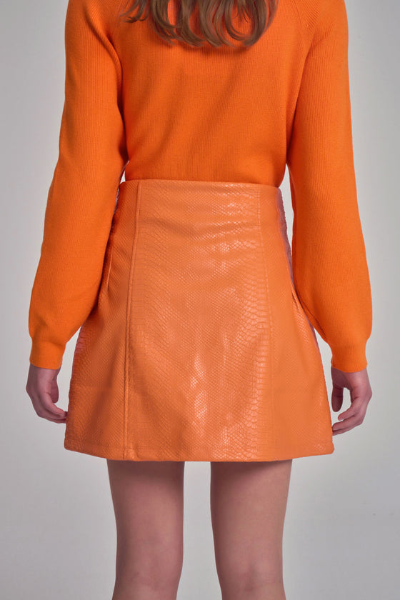 Pu Stick Leather Skirt