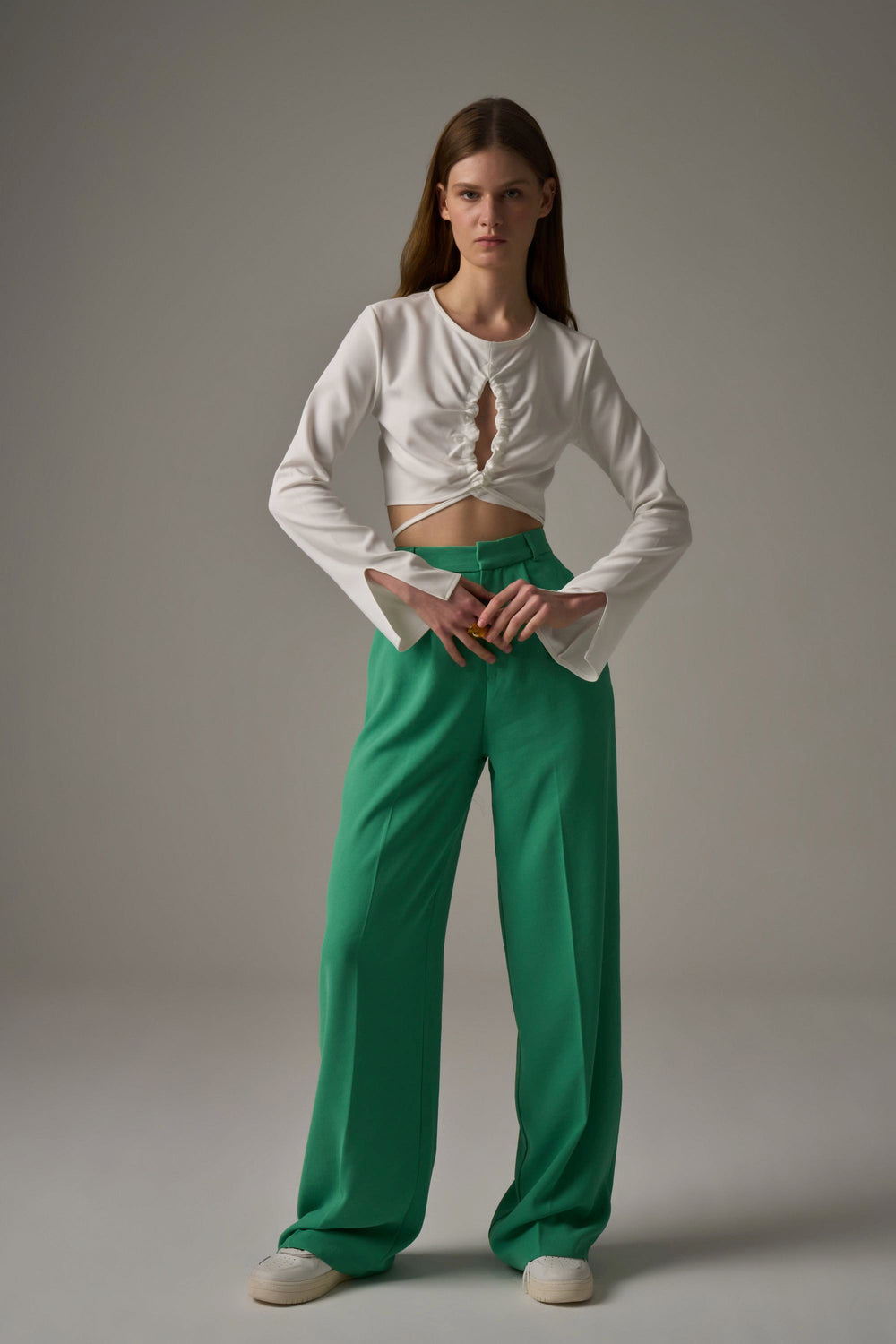 Wide Leg Crepe Pants