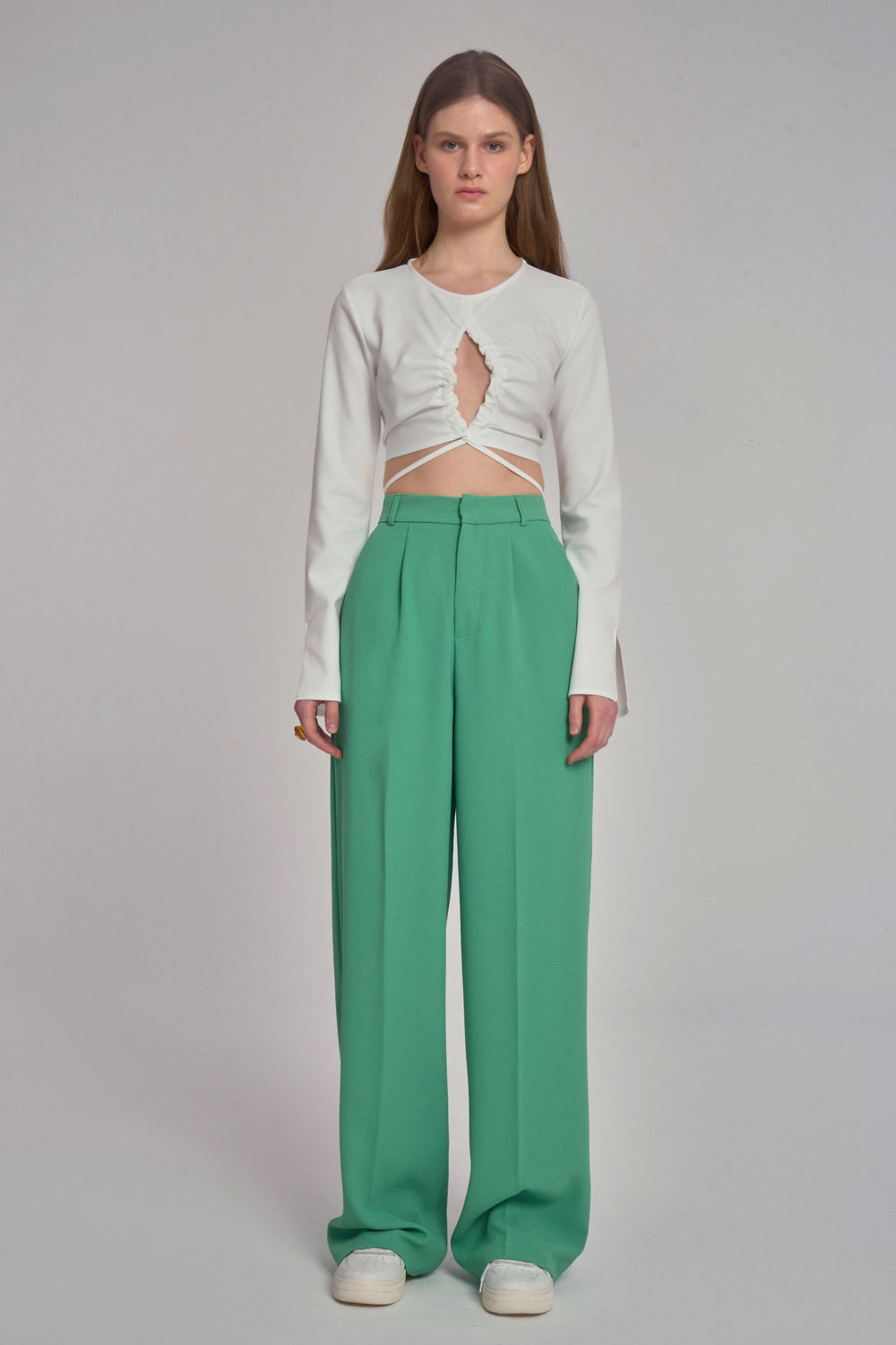 Wide Leg Crepe Pants