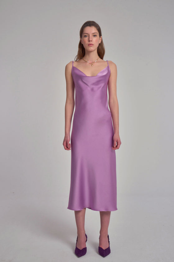 Slip Dress With Plunging Neckline