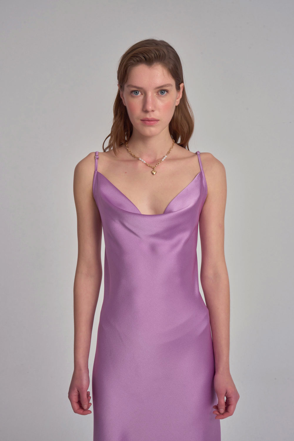 Slip Dress With Plunging Neckline