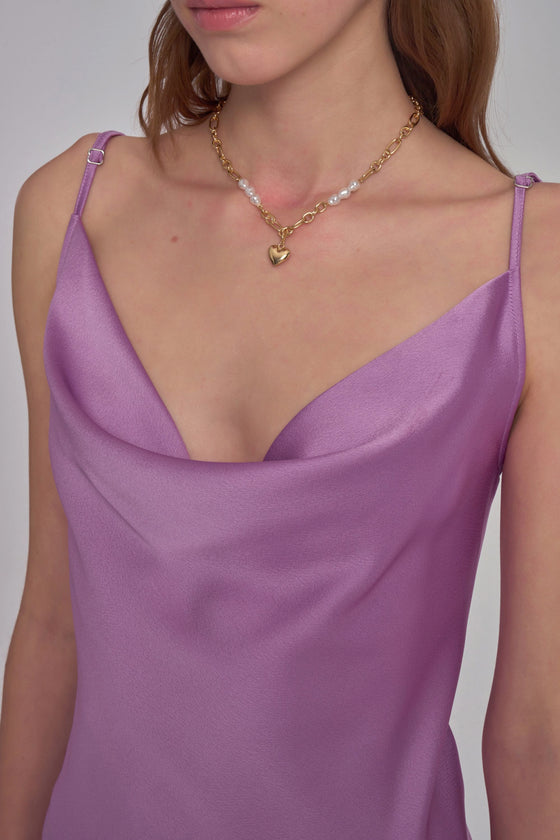 Slip Dress With Plunging Neckline