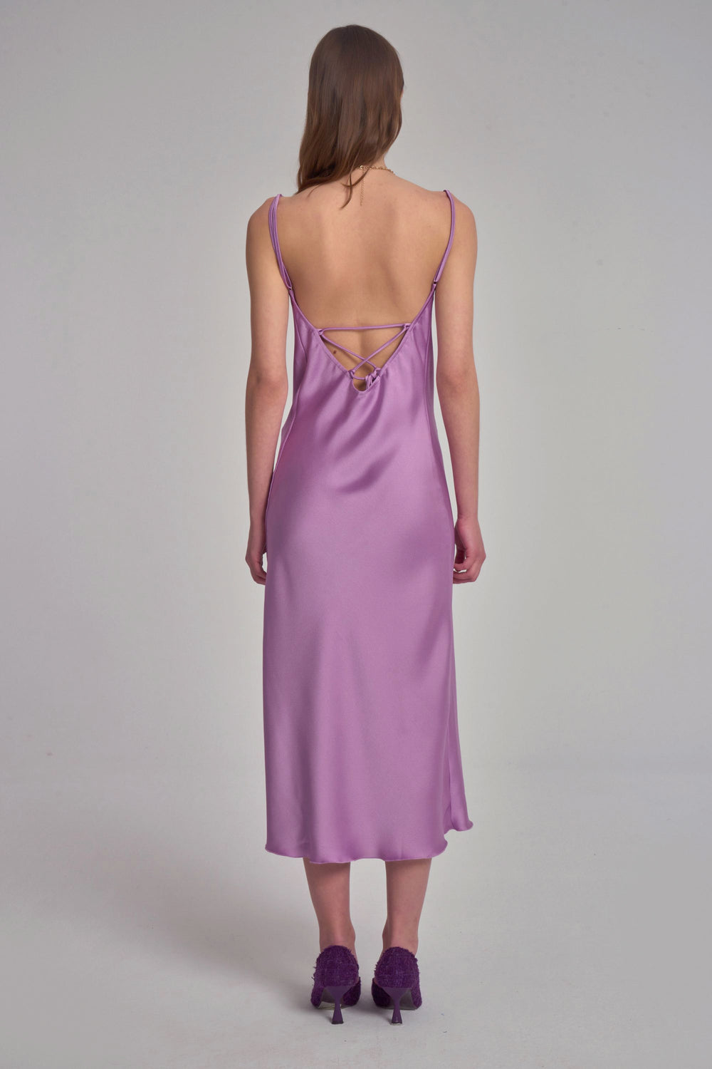 Slip Dress With Plunging Neckline