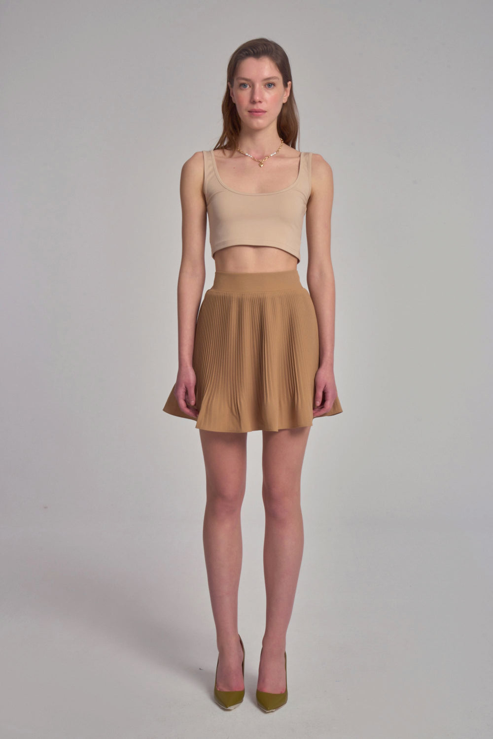 Top met bandjes - Beige