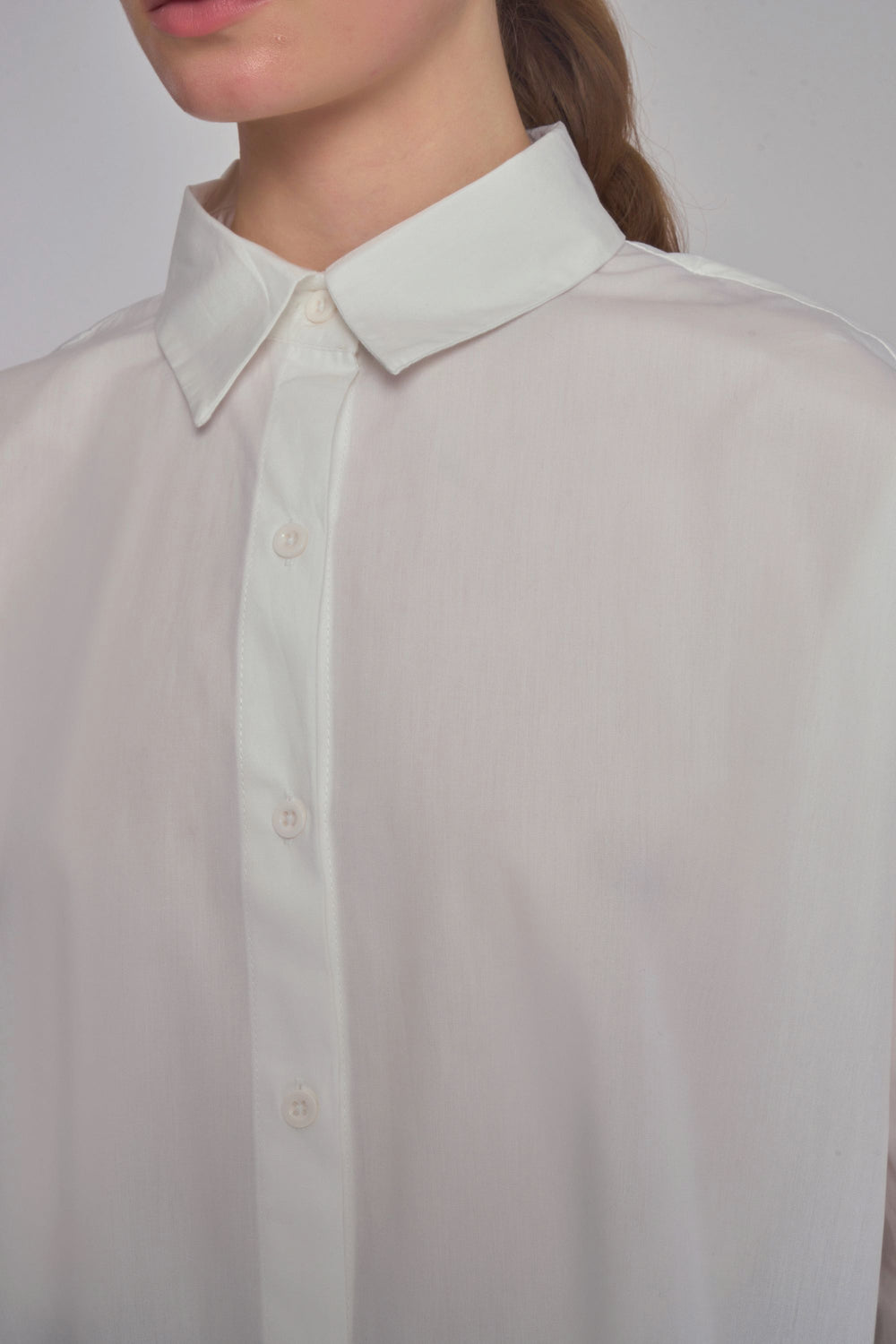 Padded Oversized Shirt - White