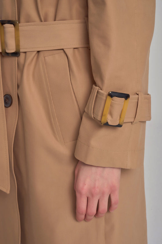 Belt Detailed Trench - Camel