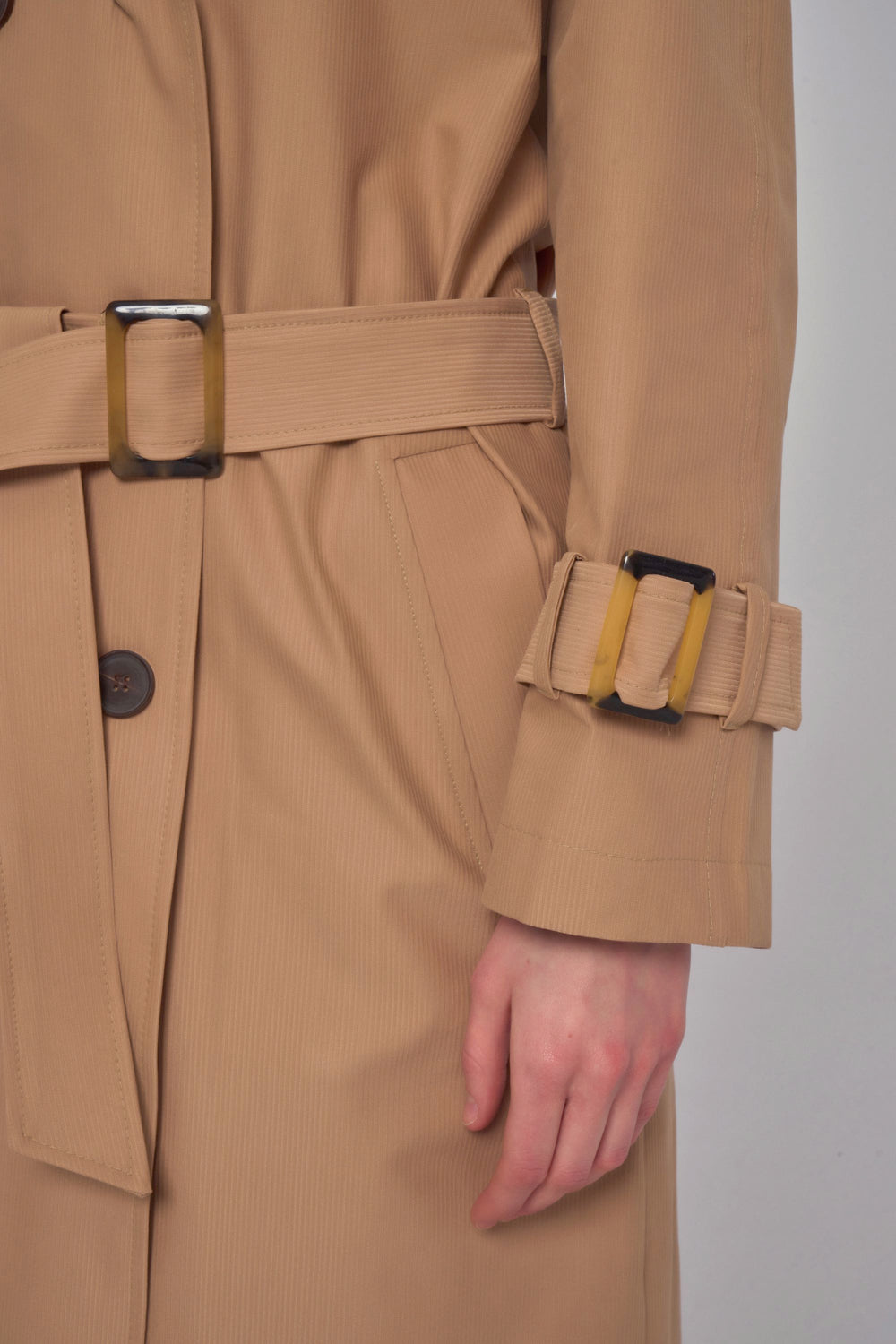 Trenchcoat met riem - Camel