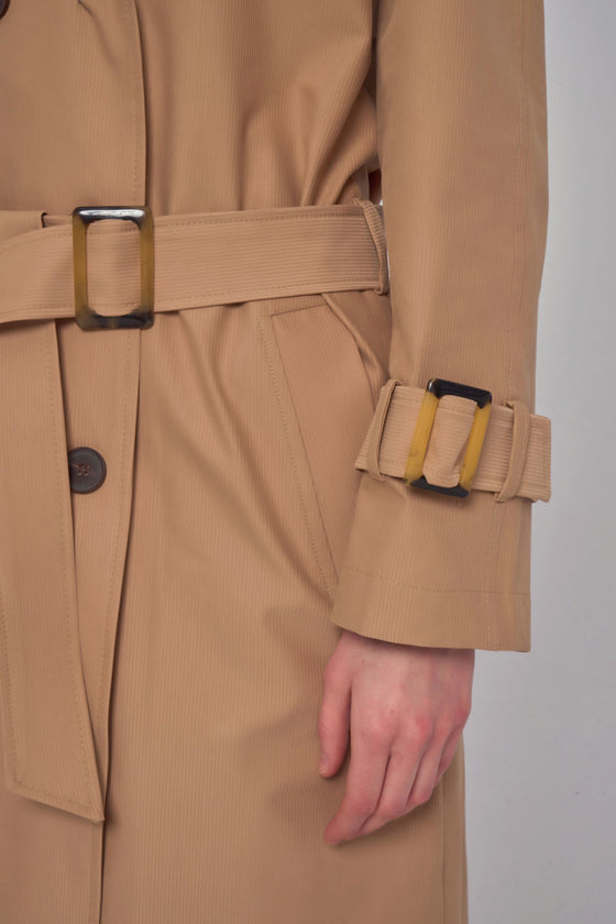 Trenchcoat met riem - Camel