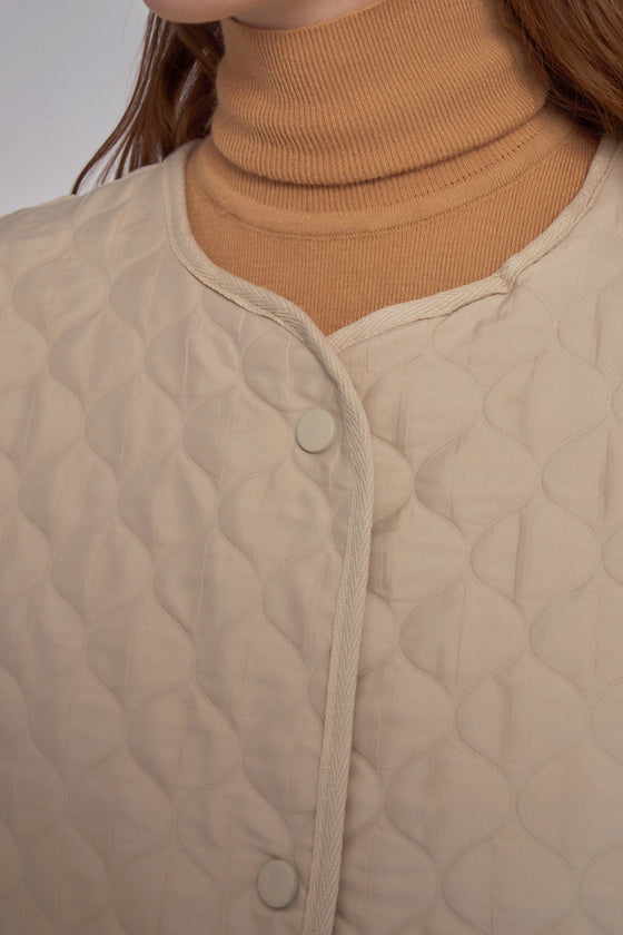 Stone Quilted Vest