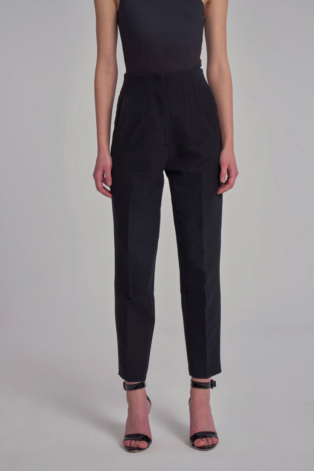 Pantalon Droit Taille Haute