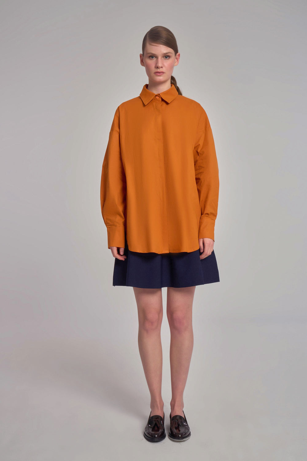 Chemise oversize - Orange foncé