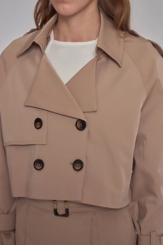 Korte trenchcoat - Beige