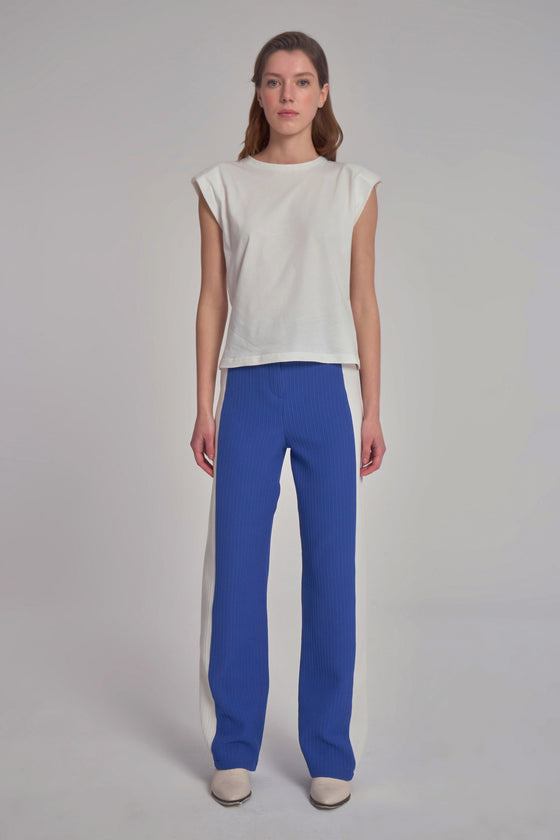 Plated Button Dress Pants