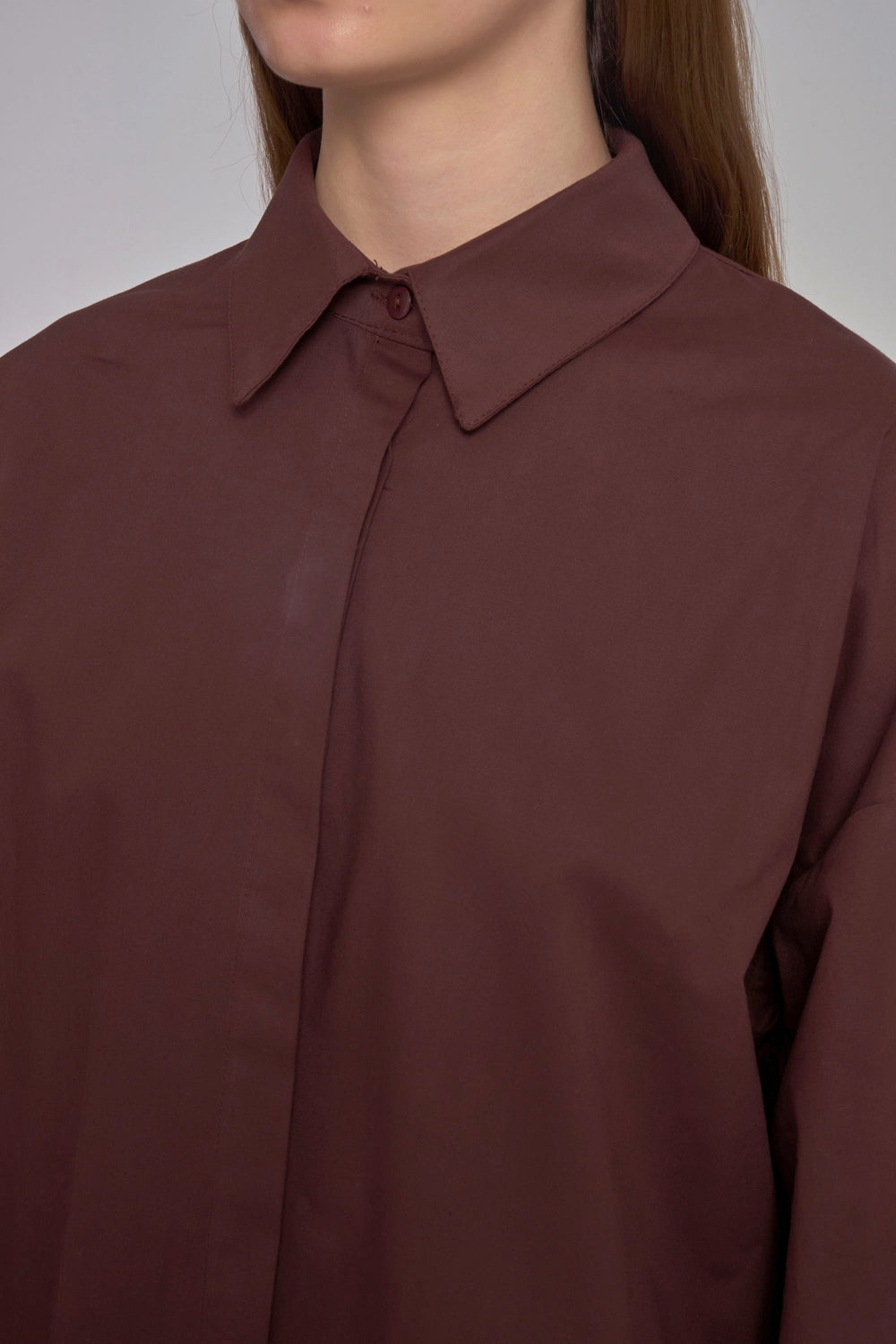 Chemise oversize - Marron foncé