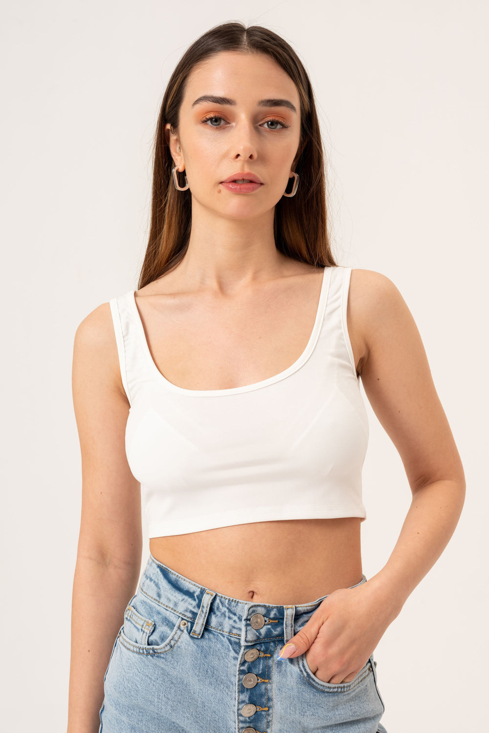 Crop top sans manches