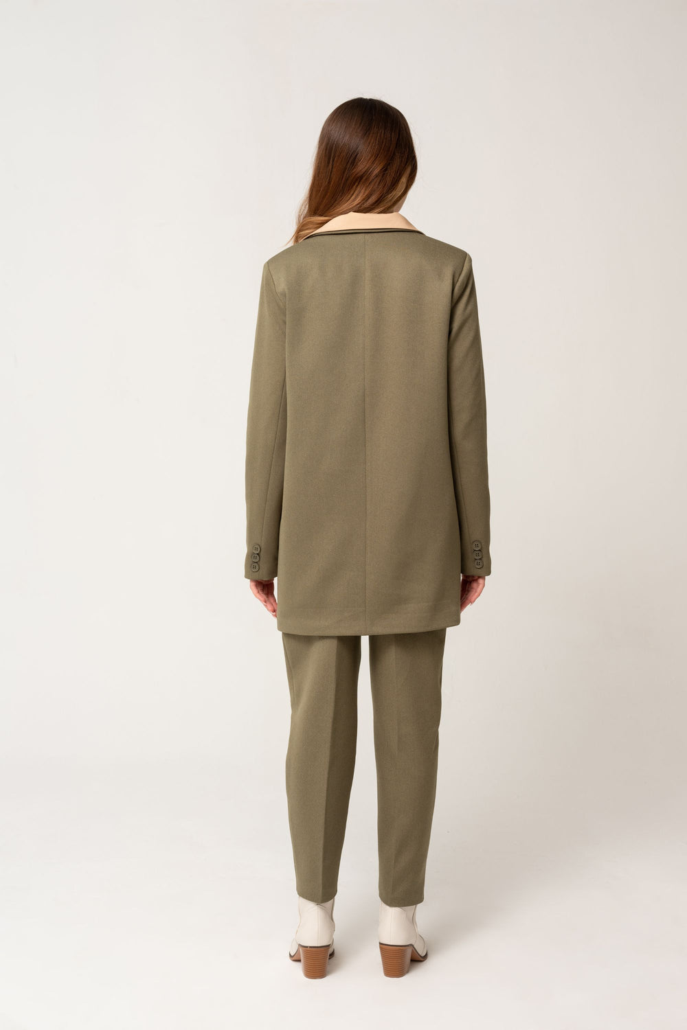 High Waist Carrot Pants Khaki