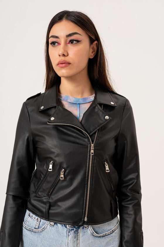 ZIPPER LEATHER JACKET