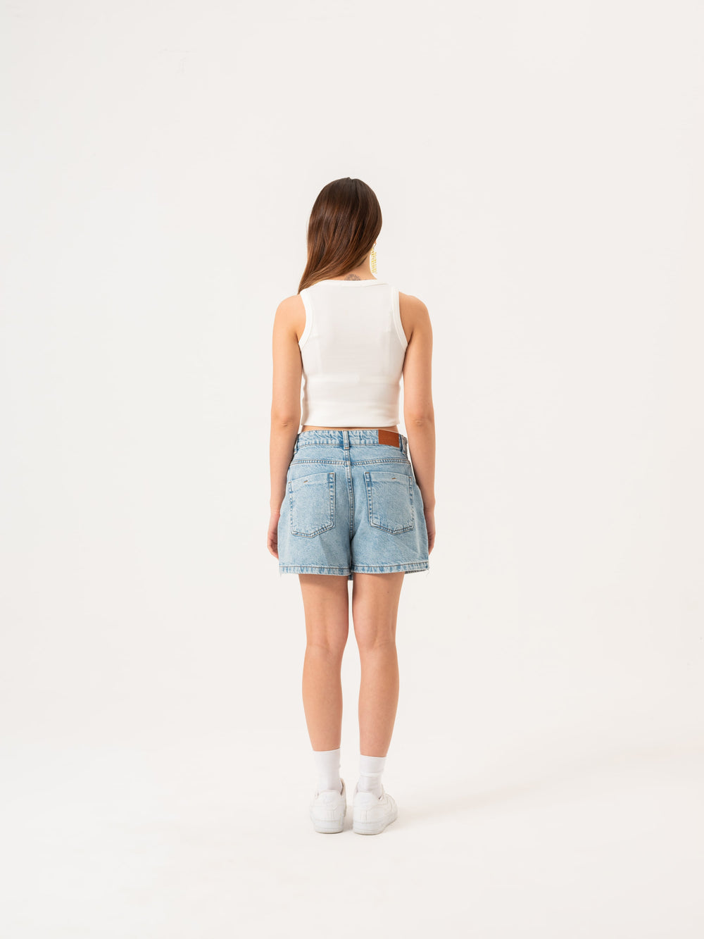 Short denim skirt