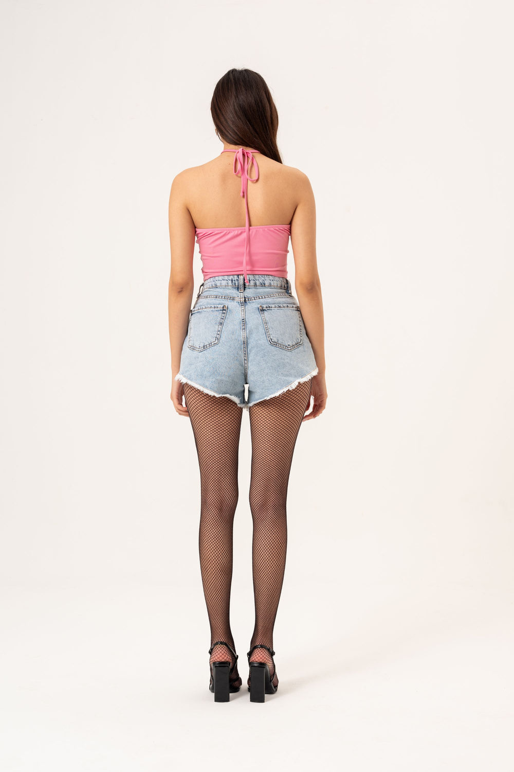 Crop top à bretelles fines - Rose