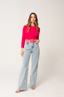  Rechte jeans met hoge taille