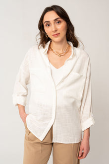  Button Front Shirt With Pockets