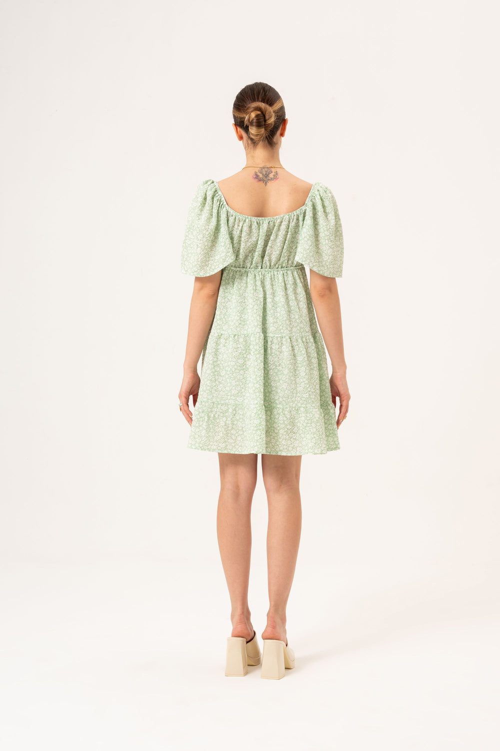 LACING THE DETAILED DRESS - MINT