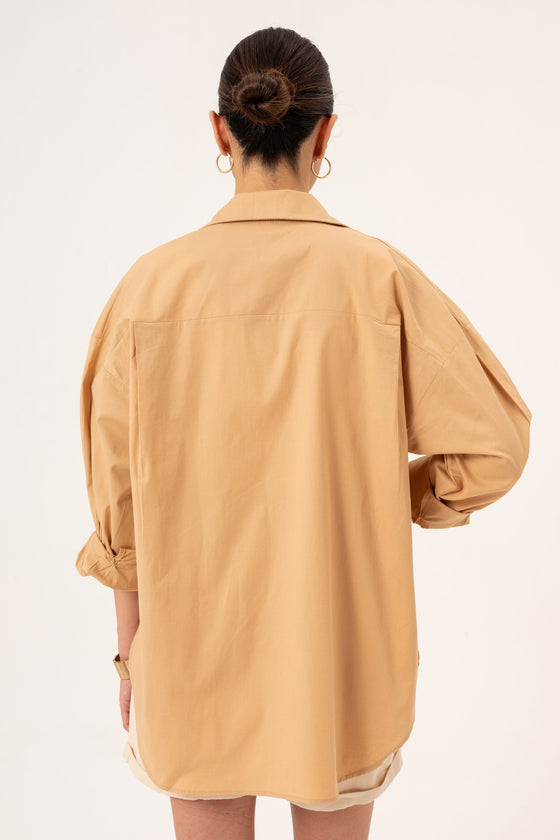 OVERSIZED SHIRT - BEIGE