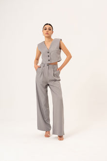  VEST-TROUSER SUIT - GRAY