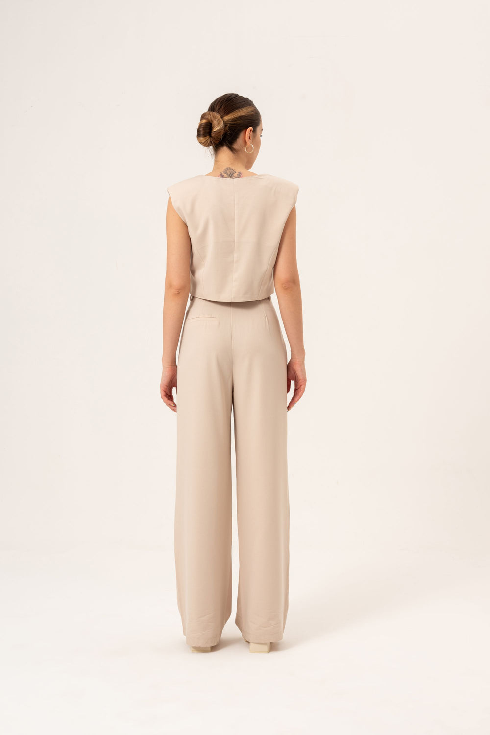 VEST-TROUSER SUIT - STONE