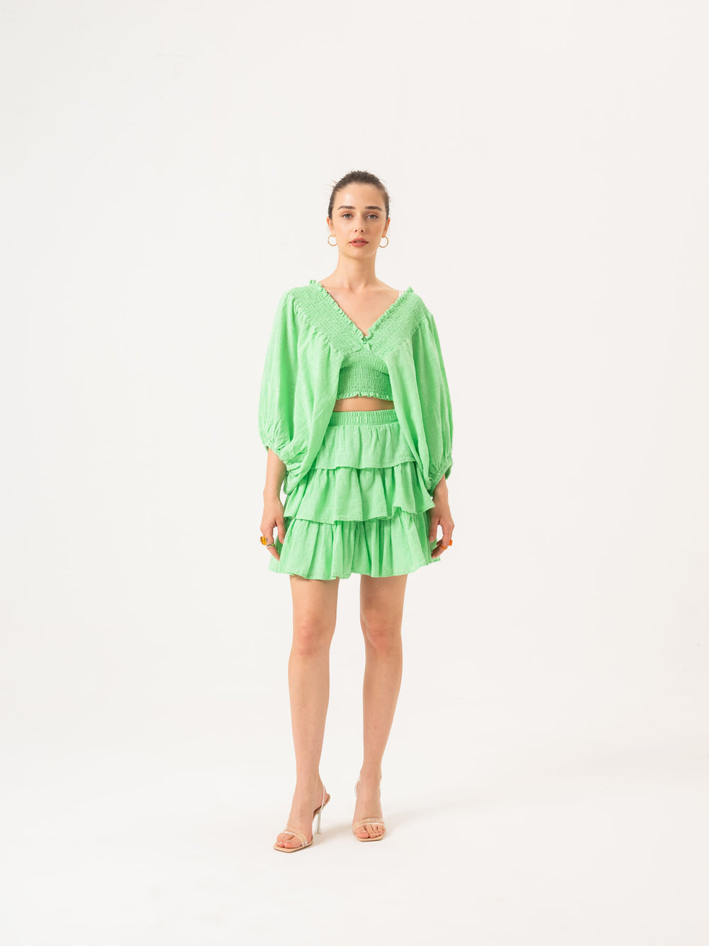 Ruffled skirt - Green