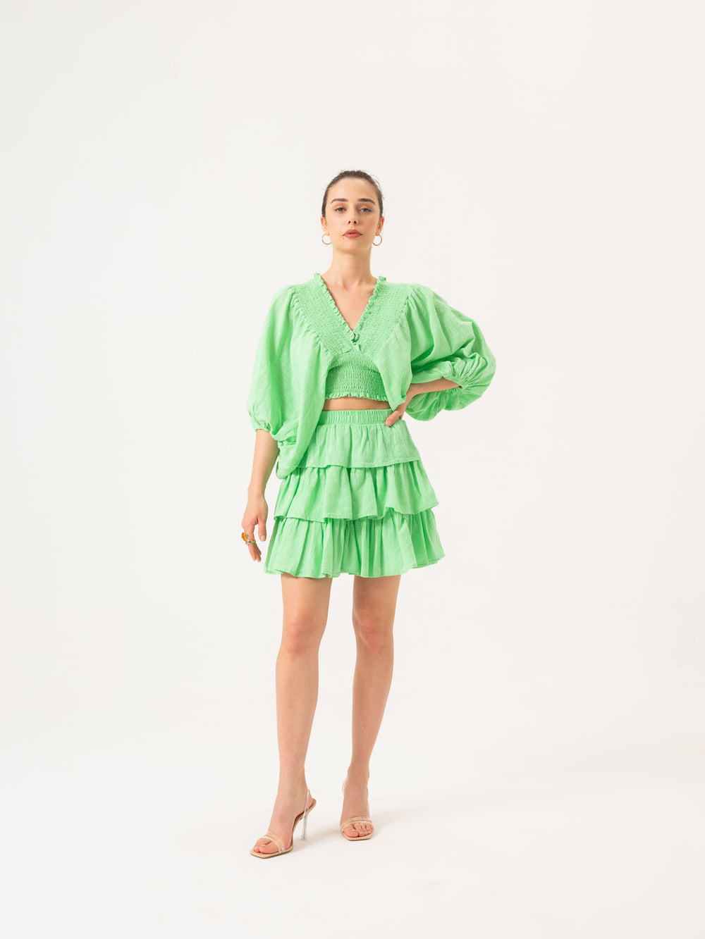 Ruffled skirt - Green