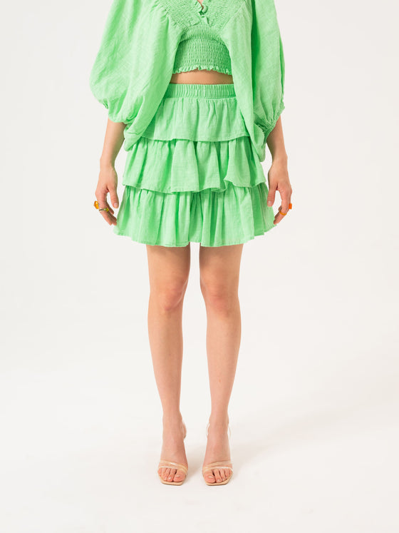 Ruffled skirt - Green