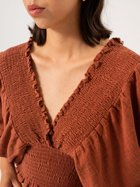 Frost Blouse - BROWN