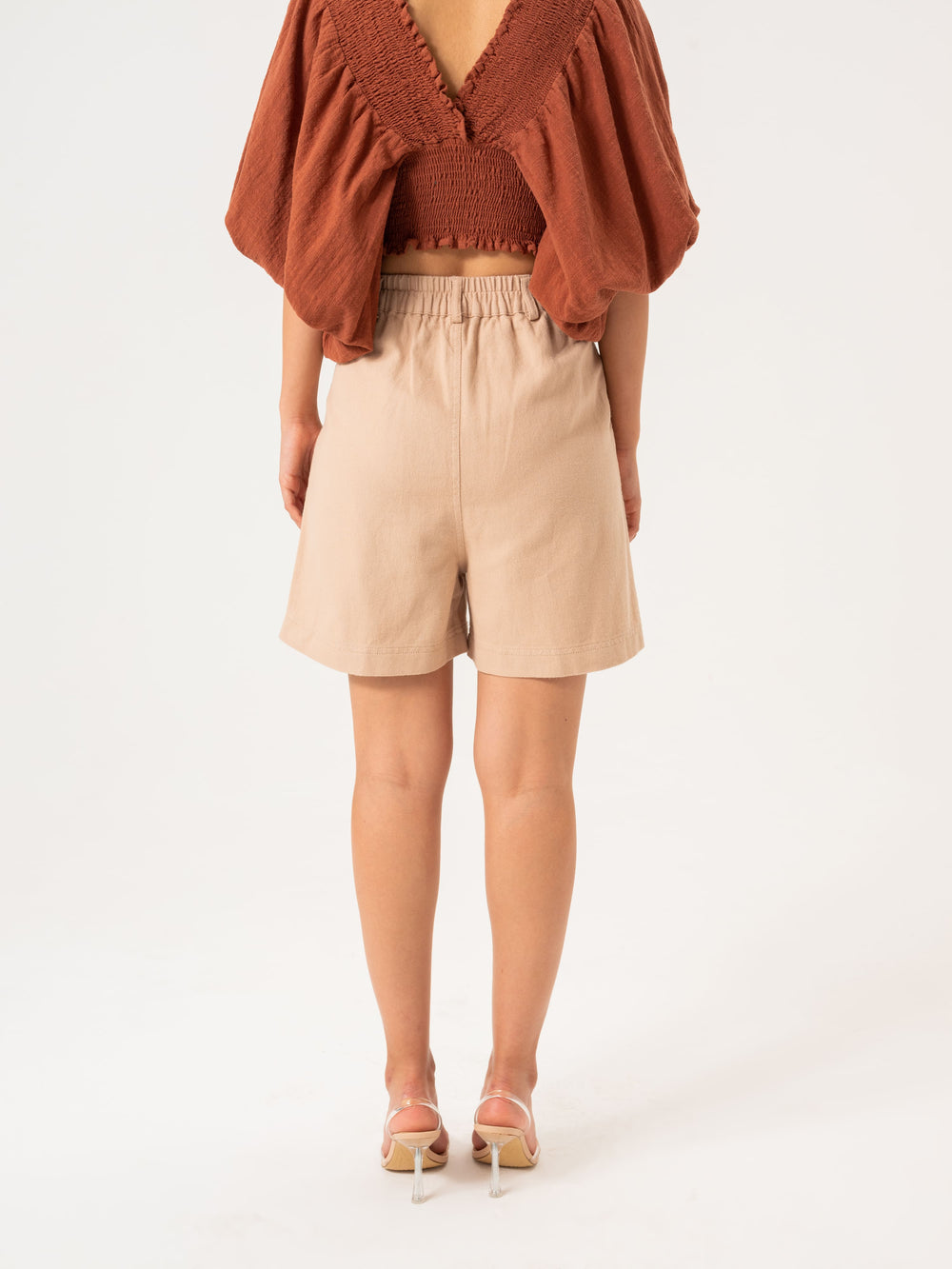 Pleated shorts