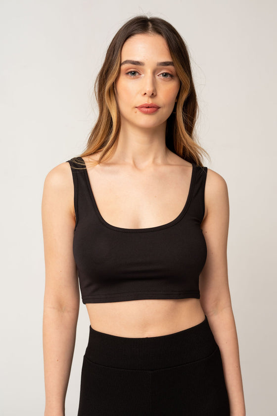 Crop top noir