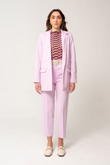  Roze broek met hoge taille