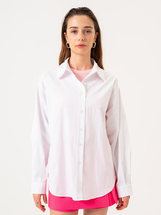 LONG SLEEVE SHIRT - WHITE