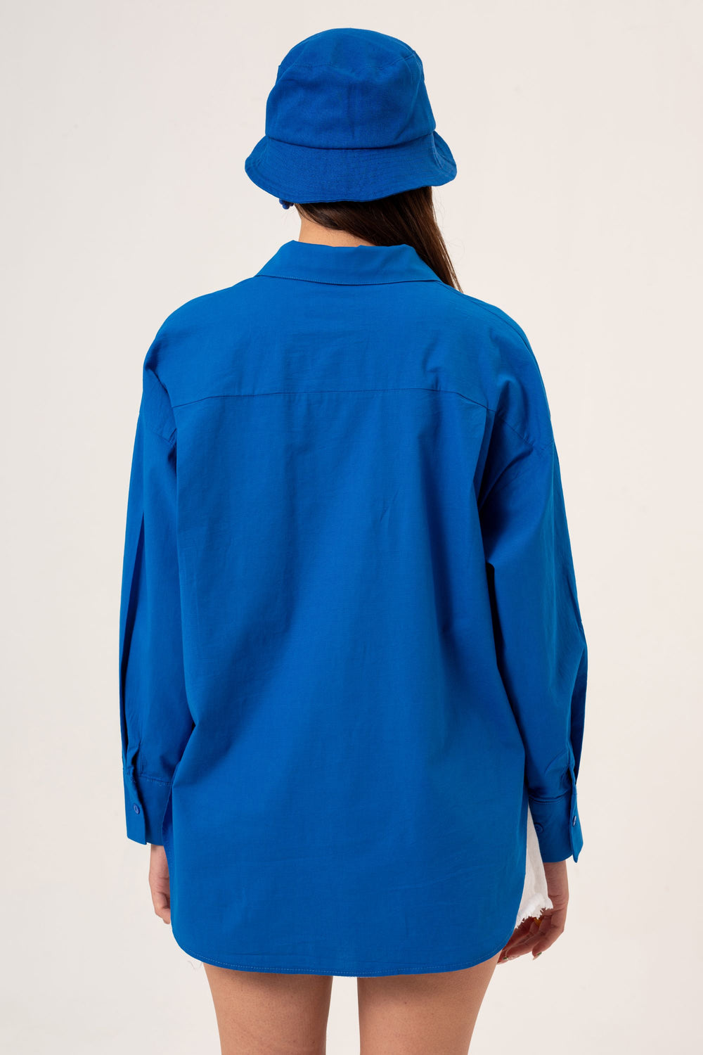 Chemise oversize - Bleu Saxo