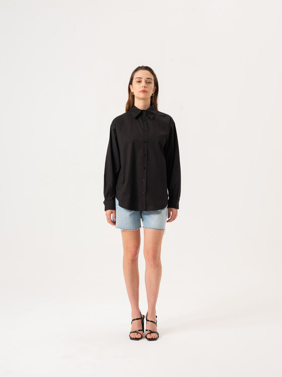 LONG SLEEVE SHIRT - BLACK