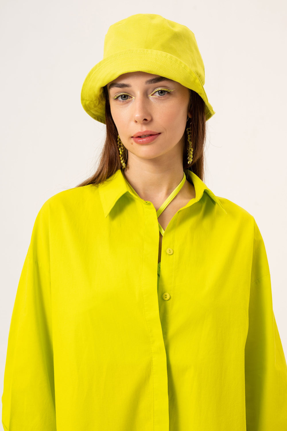 OVERSIZED SHIRT - NEON YELLOW