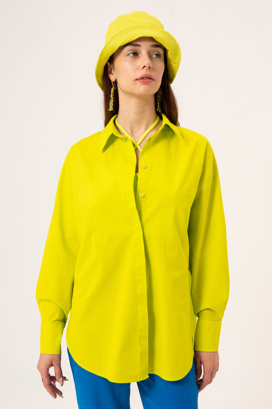 OVERSIZED SHIRT - NEON YELLOW