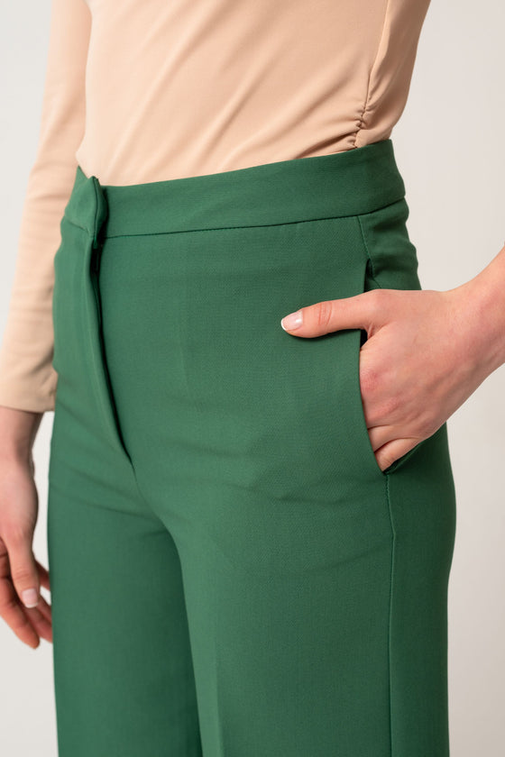 Groene broek met hoge taille