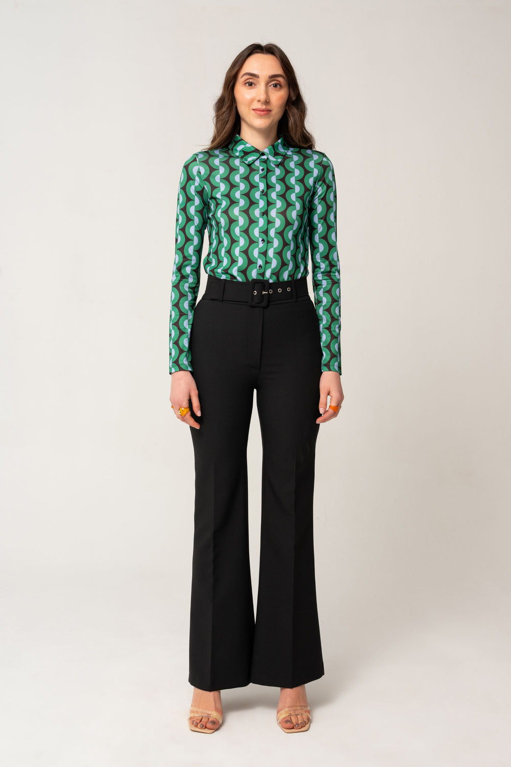 Wide Leg Pants With Belt