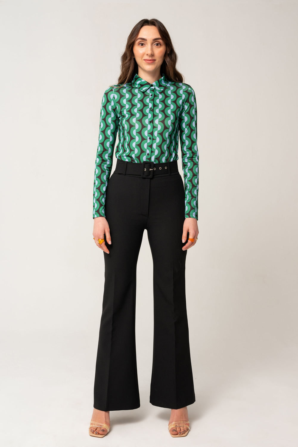 Wide Leg Pants With Belt